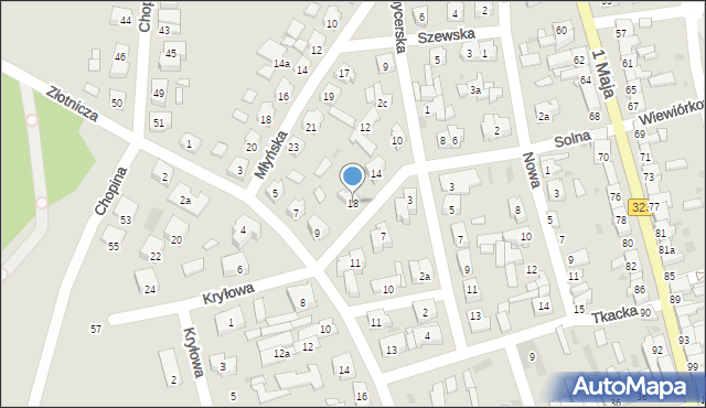 Leszno, Solna, 18, mapa Leszno