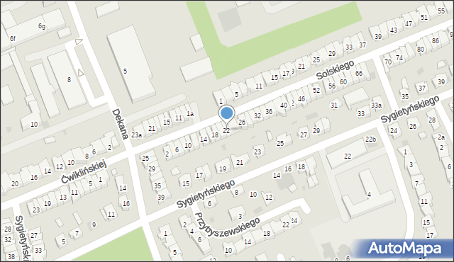 Leszno, Solskiego Ludwika, 22, mapa Leszno