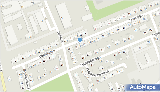 Leszno, Solskiego Ludwika, 6, mapa Leszno