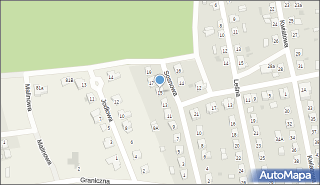 Lidzbark, Sosnowa, 15, mapa Lidzbark