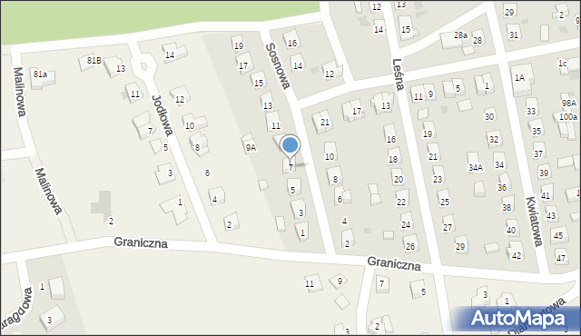 Lidzbark, Sosnowa, 7, mapa Lidzbark