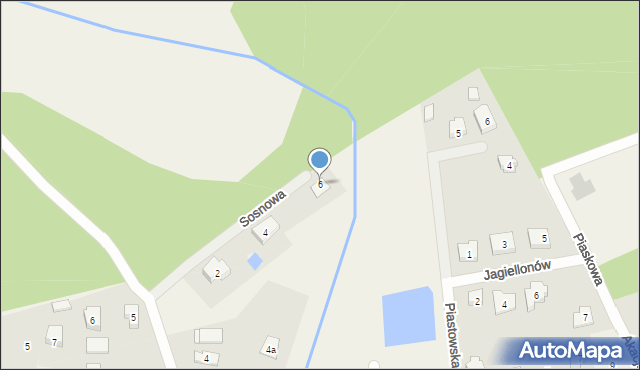 Lipinki Szlacheckie, Sosnowa, 6, mapa Lipinki Szlacheckie