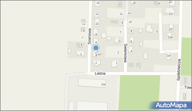 Lipno, Sosnowa, 4, mapa Lipno