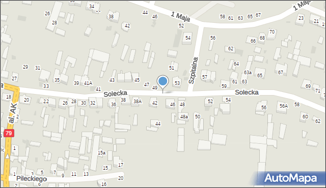 Lipsko, Solecka, 42a, mapa Lipsko