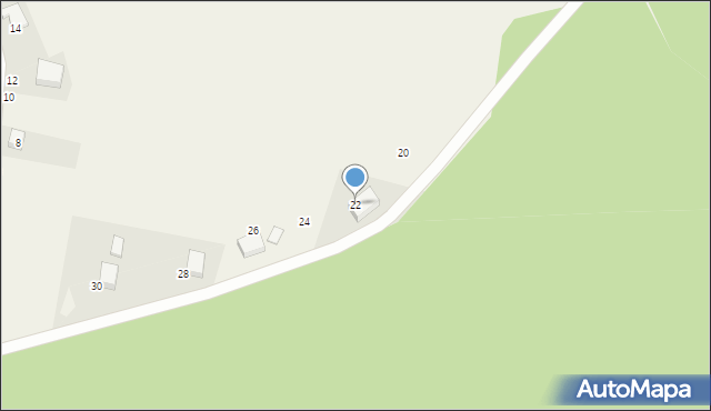 Lisów, Sosnowa, 22, mapa Lisów