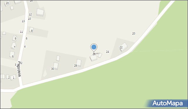 Lisów, Sosnowa, 26, mapa Lisów