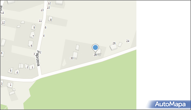 Lisów, Sosnowa, 28, mapa Lisów