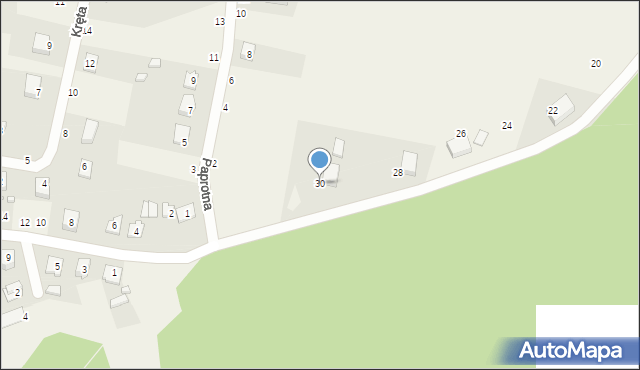 Lisów, Sosnowa, 30, mapa Lisów