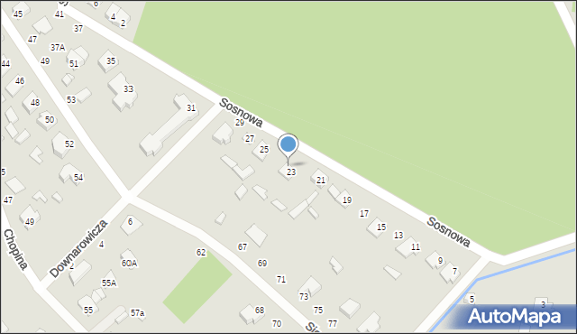 Łochów, Sosnowa, 23a, mapa Łochów