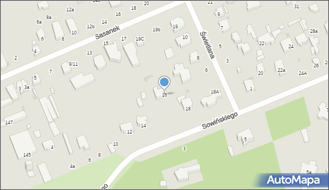 Łódź, Sowińskiego Józefa, gen., 16, mapa Łodzi