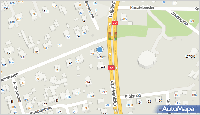 Łódź, Sowińskiego Józefa, gen., 49b, mapa Łodzi