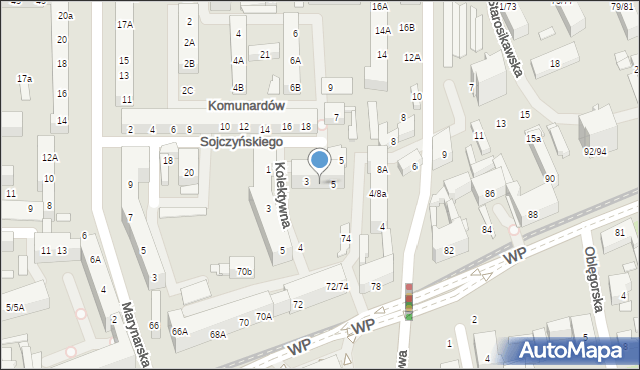Łódź, Sojczyńskiego-Warszyca Stanisława, kpt., 3/5, mapa Łodzi