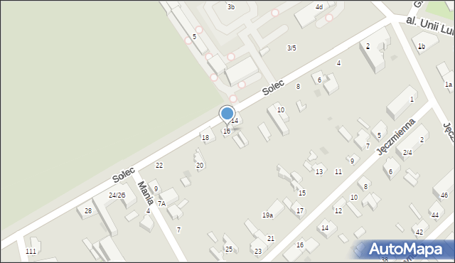 Łódź, Solec, 16, mapa Łodzi