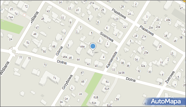 Łomianki, Sosnowa, 3b, mapa Łomianki