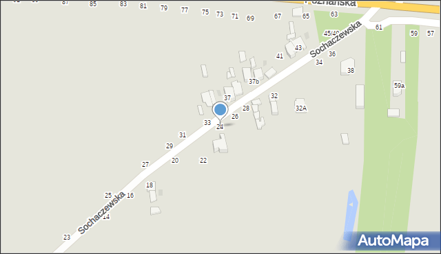 Łowicz, Sochaczewska, 24, mapa Łowicza