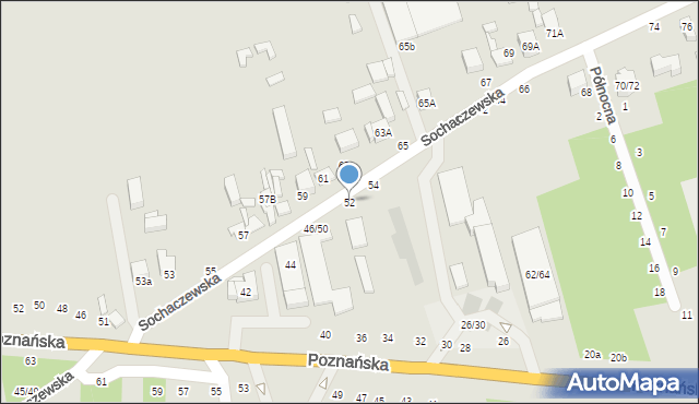 Łowicz, Sochaczewska, 52, mapa Łowicza