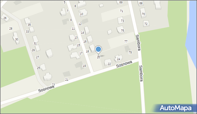 Lubiszewo Tczewskie, Sosnowa, 20, mapa Lubiszewo Tczewskie