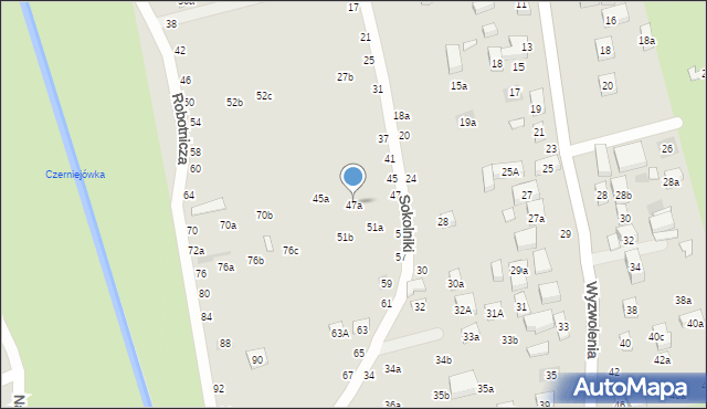 Lublin, Sokolniki, 47a, mapa Lublina