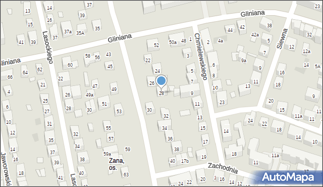 Lublin, Sowińskiego Józefa, gen., 28, mapa Lublina