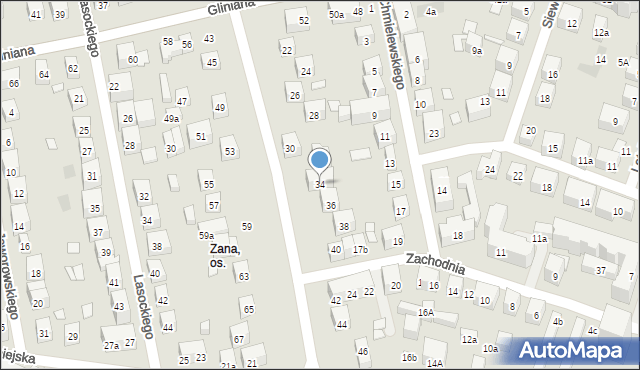 Lublin, Sowińskiego Józefa, gen., 34, mapa Lublina