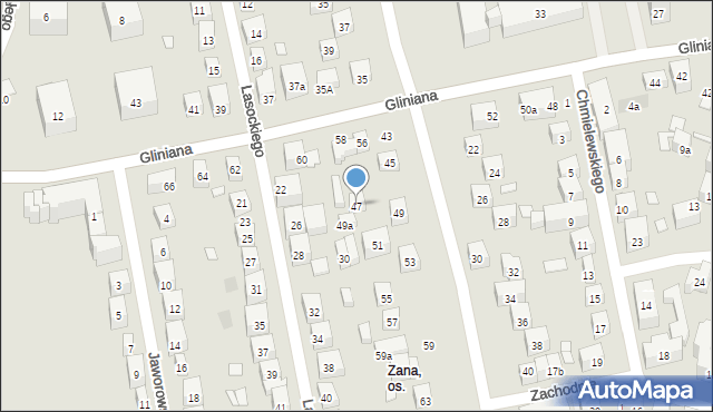 Lublin, Sowińskiego Józefa, gen., 47, mapa Lublina