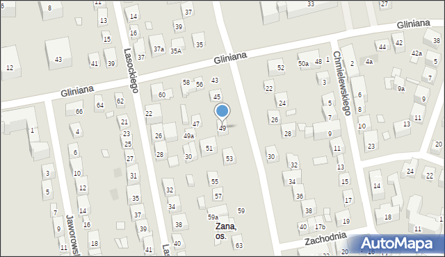 Lublin, Sowińskiego Józefa, gen., 49, mapa Lublina