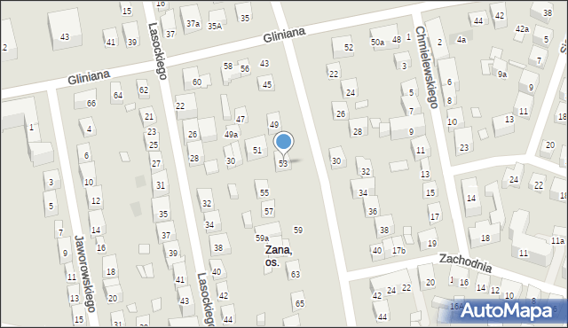 Lublin, Sowińskiego Józefa, gen., 53, mapa Lublina