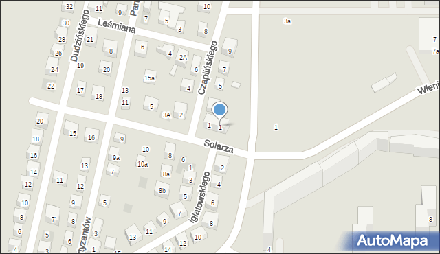 Lublin, Solarza Ignacego, 1, mapa Lublina