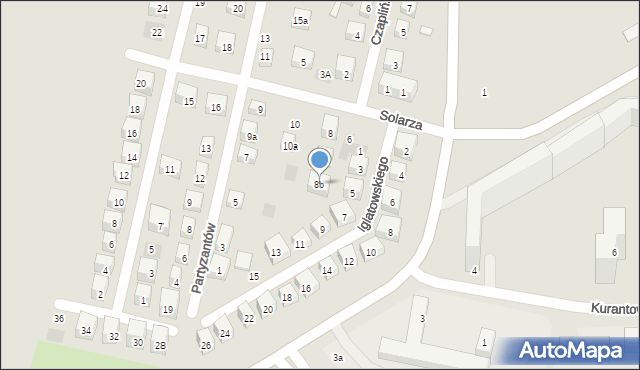 Lublin, Solarza Ignacego, 8b, mapa Lublina