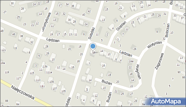 Lublin, Sobótki, 9, mapa Lublina