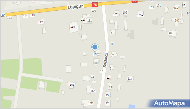 Łuków, Sochacz, 10, mapa Łuków