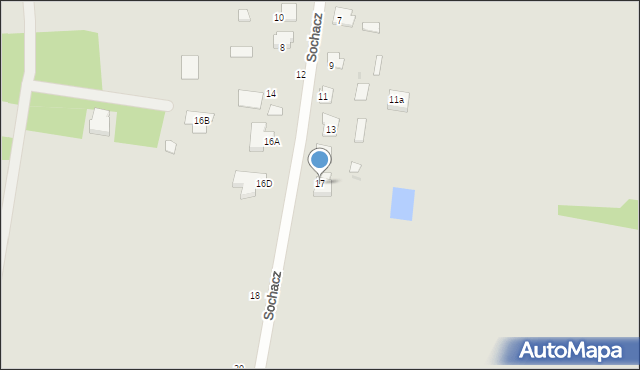 Łuków, Sochacz, 17, mapa Łuków