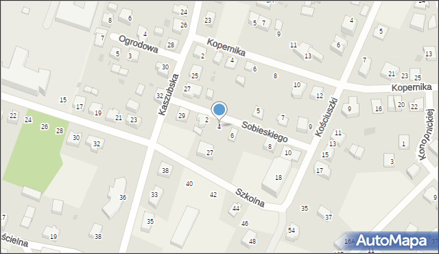 Luzino, Sobieskiego, 4, mapa Luzino