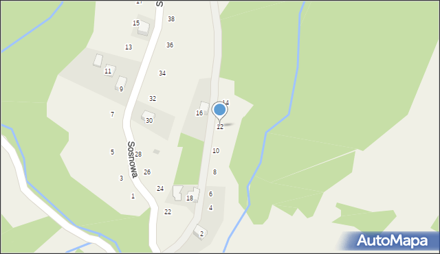 Łyczanka, Sosnowa, 12, mapa Łyczanka