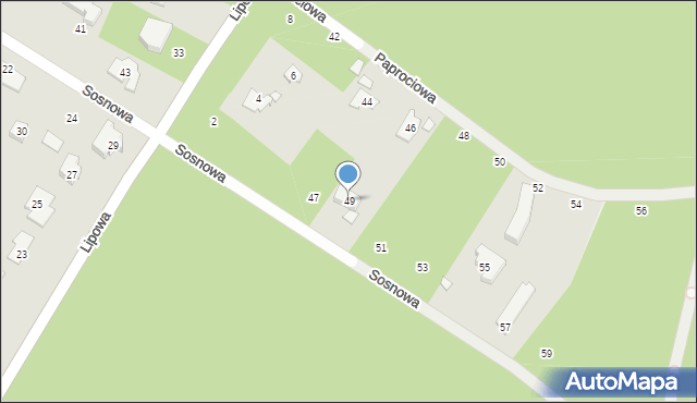 Magdalenka, Sosnowa, 49, mapa Magdalenka