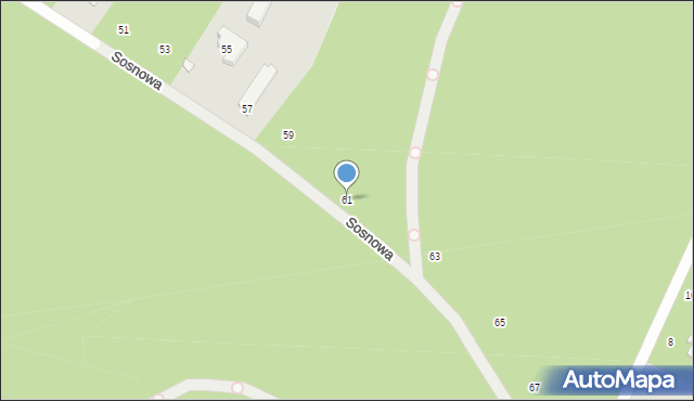 Magdalenka, Sosnowa, 61, mapa Magdalenka
