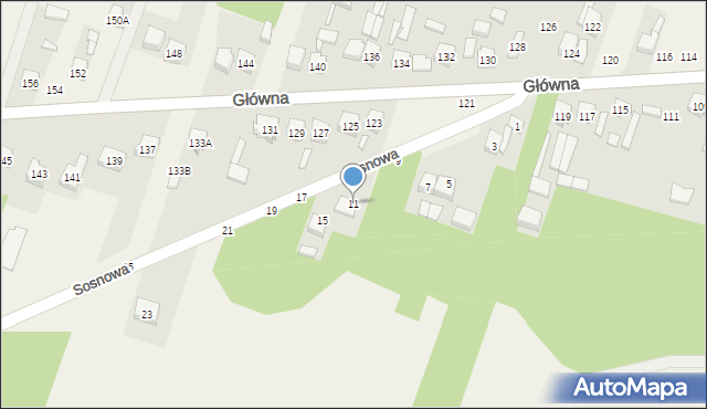 Maków, Sosnowa, 11, mapa Maków