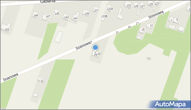 Maków, Sosnowa, 23, mapa Maków