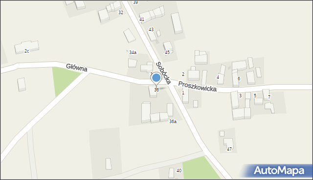 Maniów, Sobócka, 36, mapa Maniów
