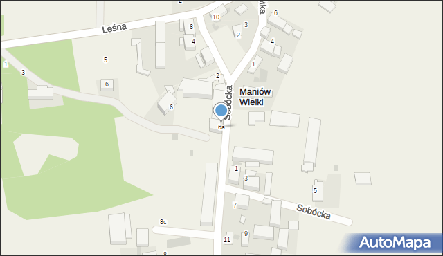 Maniów Wielki, Sobócka, 6a, mapa Maniów Wielki
