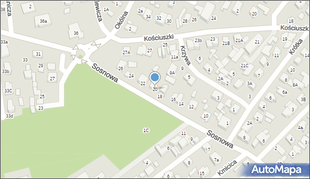 Marki, Sosnowa, 20, mapa Marki