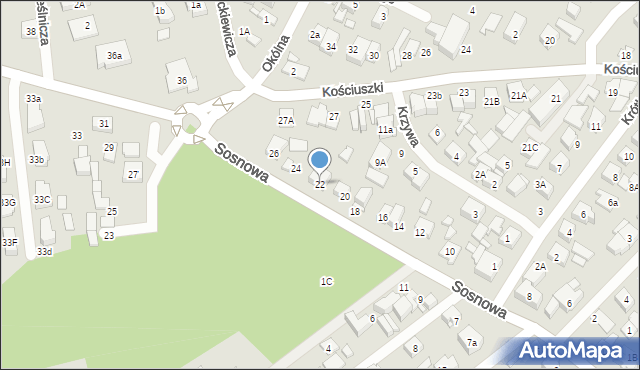 Marki, Sosnowa, 22, mapa Marki