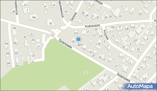 Marki, Sosnowa, 24, mapa Marki