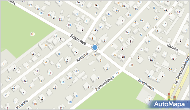 Marki, Sosnowa, 5, mapa Marki
