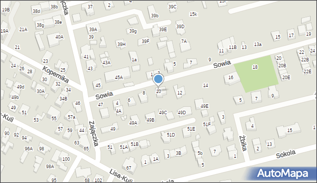 Marki, Sowia, 10, mapa Marki