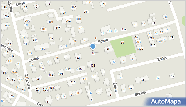 Marki, Sowia, 14, mapa Marki