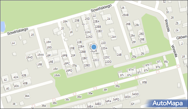 Marki, Sowińskiego Józefa, gen., 22CB, mapa Marki