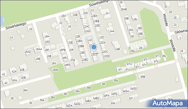 Marki, Sowińskiego Józefa, gen., 22CC, mapa Marki