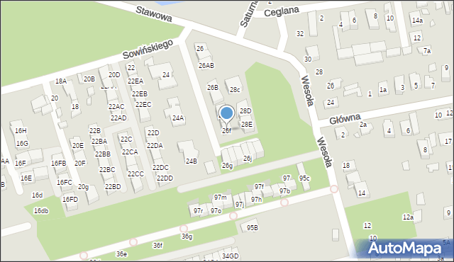 Marki, Sowińskiego Józefa, gen., 26f, mapa Marki