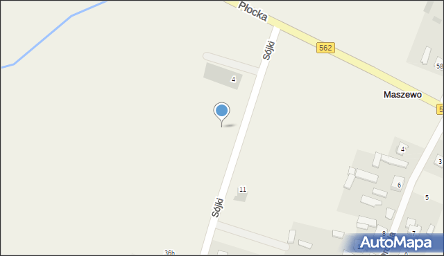 Maszewo, Sójki, 10, mapa Maszewo